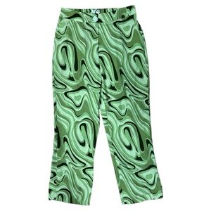 Glamorous  Green Marble Straight Leg Pants. NWT Size 6